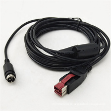 Custom Cable Powered USB Cable 24v Male to POWER DIN 4P Male USB Data Cable